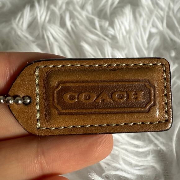 1.5" y2k COACH Vintage Fob Bag Charm Hang tag Hangtag - Picture 1 of 2